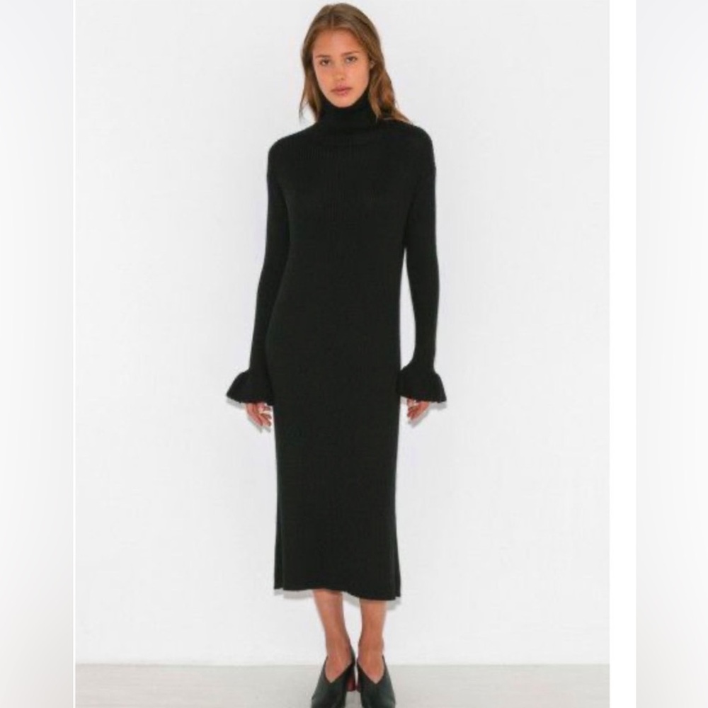 ULLA JOHNSON Black Noir Claude Dress Sz S